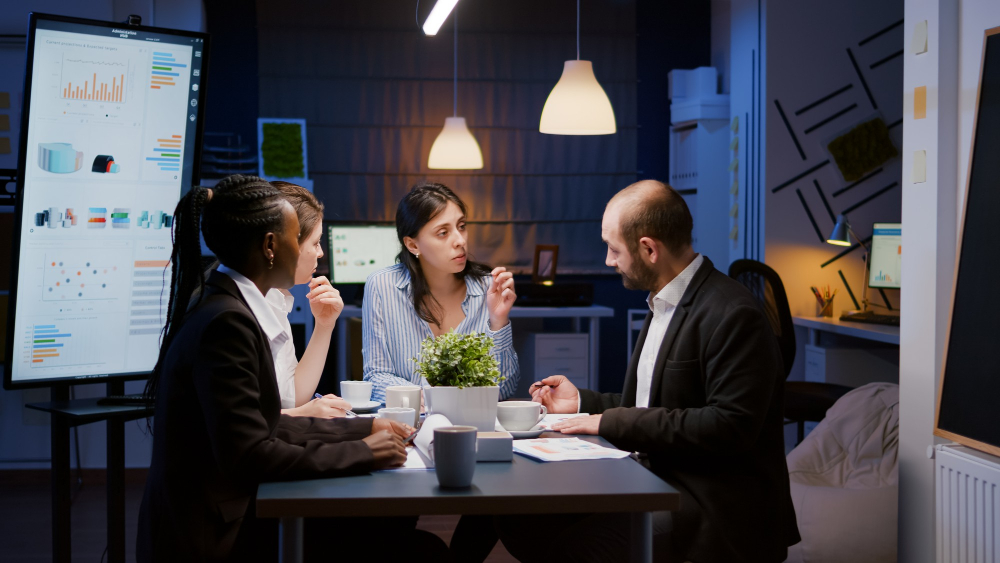 Business professionals in meeting
